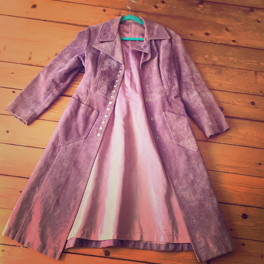 Vintage lilac suede coat